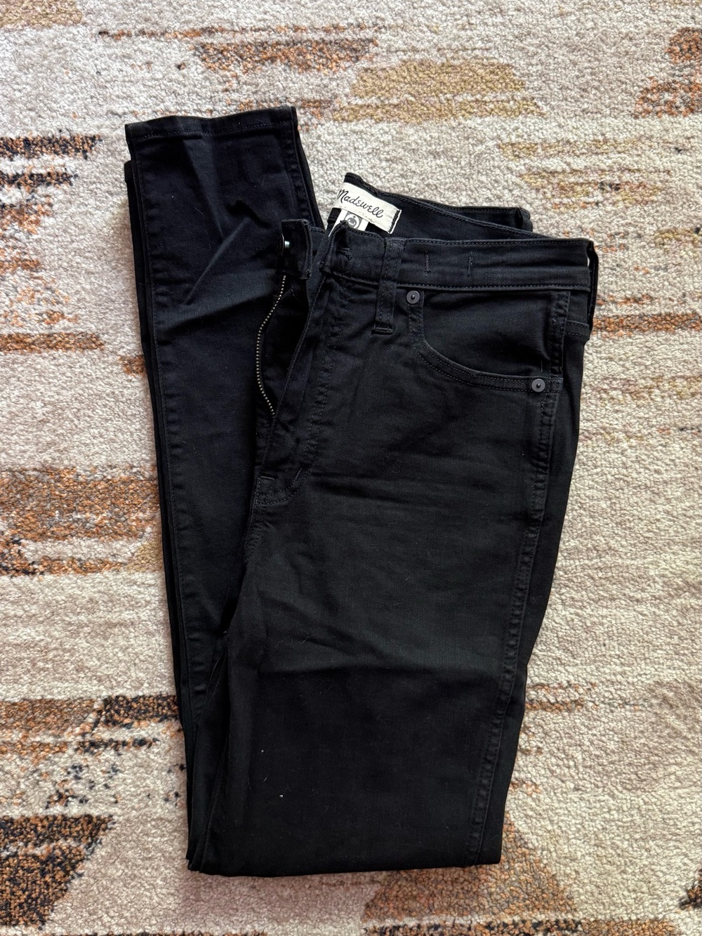 Madewell Women's 10” High Rise Black Skinny Jeans Size 28